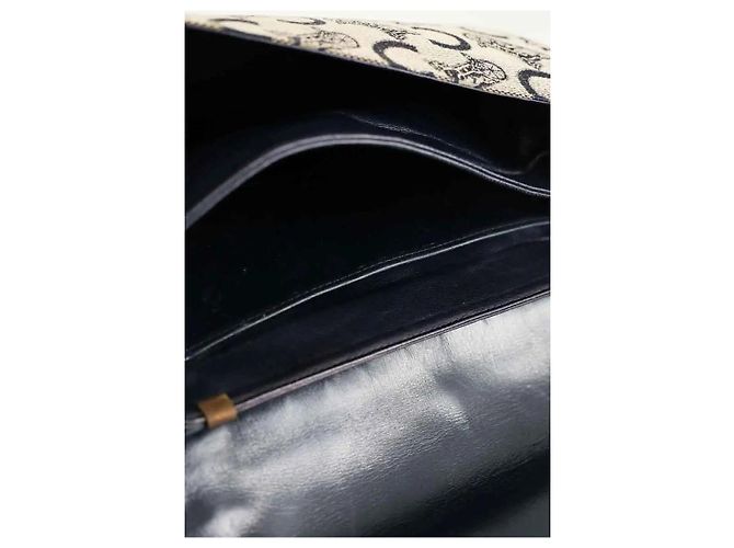 Céline Borsa a tracolla in pelle nera Nero - vista 8