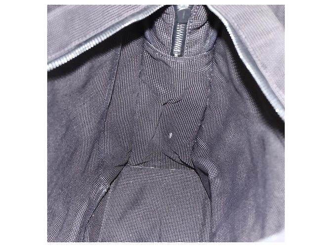 Hermès HERMES Handtasche Her Line Tote MM aus Canvas Grau Silber Authentisch 171988 Braun - Ansicht 17