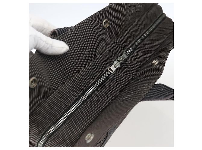 Hermès HERMES Handtasche Her Line Tote MM aus Canvas Grau Silber Authentisch 171988 Braun - Ansicht 6