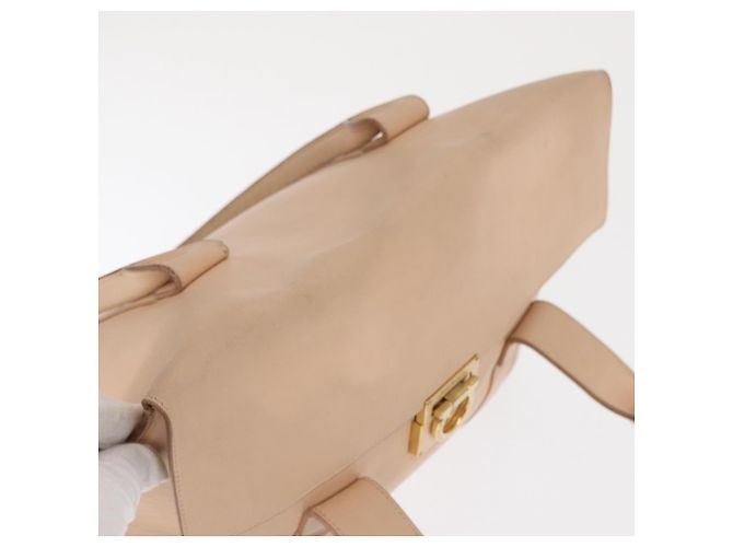 Borsa a Spalla Gancini in Pelle Rosa Oro Auth 171552 di Salvatore Ferragamo - vista 6