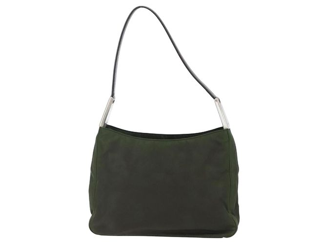 Borsa a Spalla PRADA Nylon Khaki Auth ti3732 Cachi - vista 2