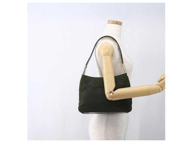 Borsa a Spalla PRADA Nylon Khaki Auth ti3732 Cachi - vista 23
