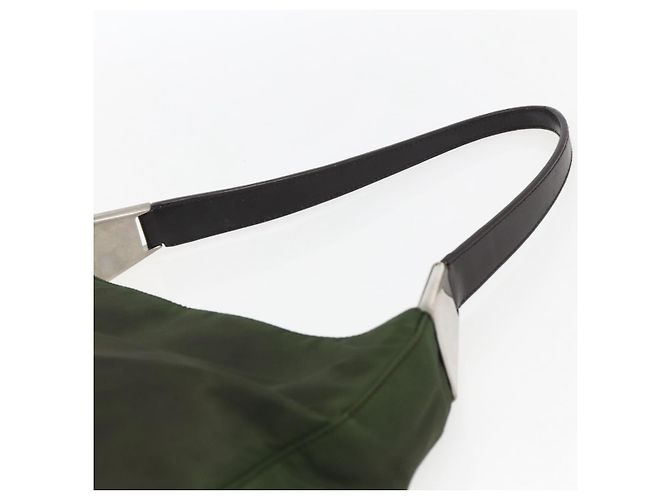 Borsa a Spalla PRADA Nylon Khaki Auth ti3732 Cachi - vista 8