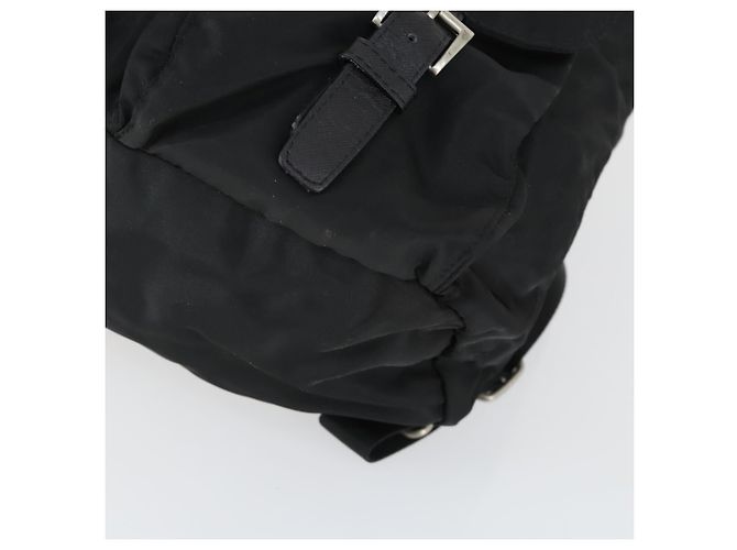 Sac à dos PRADA en nylon noir argent authentique bs33077 Argenté - vue 15