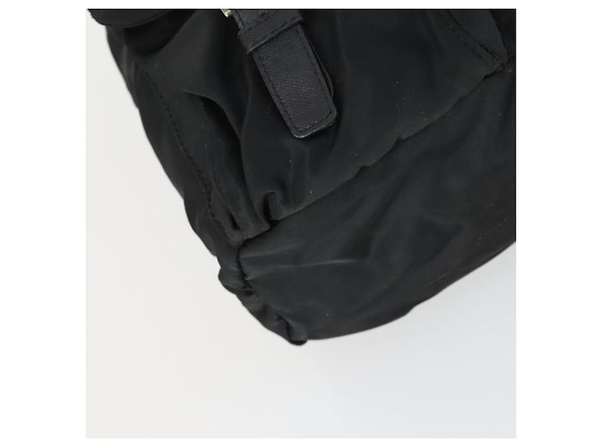 Sac à dos PRADA en nylon noir argent authentique bs33077 Argenté - vue 16