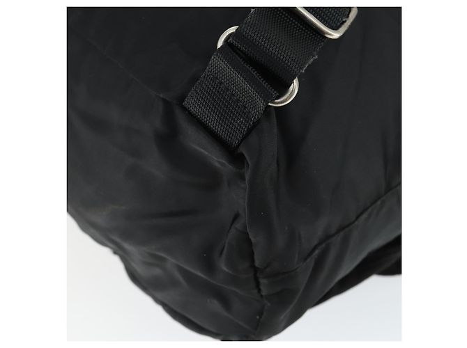 Sac à dos PRADA en nylon noir argent authentique bs33077 Argenté - vue 17