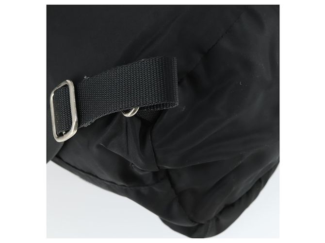 Sac à dos PRADA en nylon noir argent authentique bs33077 Argenté - vue 18