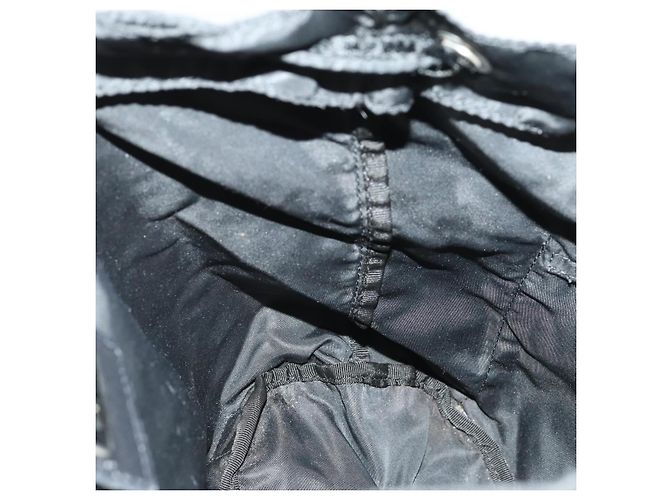 Sac à dos PRADA en nylon noir argent authentique bs33077 Argenté - vue 21
