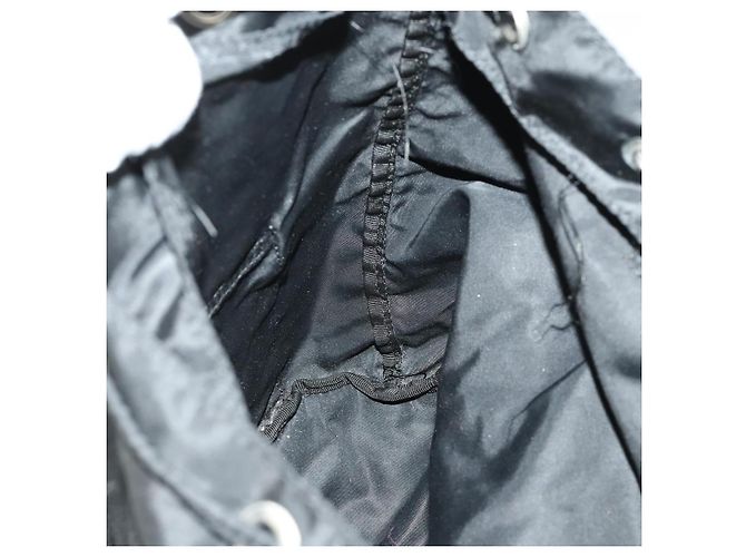Sac à dos PRADA en nylon noir argent authentique bs33077 Argenté - vue 22