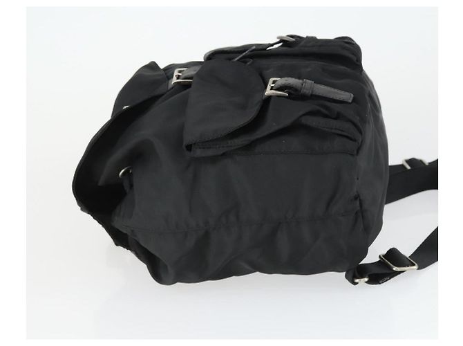 Sac à dos PRADA en nylon noir argent authentique bs33077 Argenté - vue 5