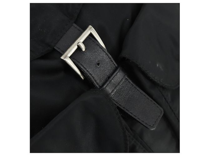 Sac à dos PRADA en nylon noir argent authentique bs33077 Argenté - vue 9