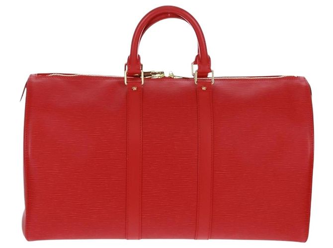 LOUIS VUITTON Epi Keepall 45 Borsa Boston Rossa M42977 LV Auth 171030SAV Rosso - vista 2