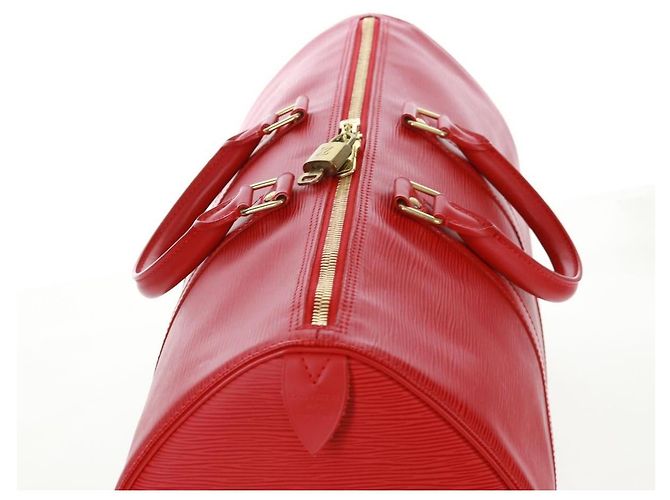 LOUIS VUITTON Epi Keepall 45 Borsa Boston Rossa M42977 LV Auth 171030SAV Rosso - vista 6