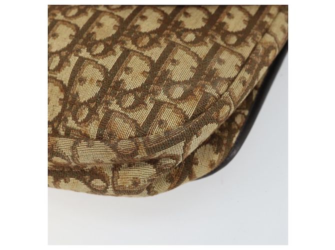 Borsa a Spalla in Tela Trotter Christian Dior Marrone Oro Auth 168939 D'oro - Ansicht 10