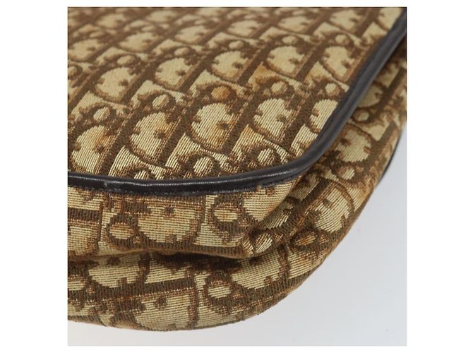 Borsa a Spalla in Tela Trotter Christian Dior Marrone Oro Auth 168939 D'oro - Ansicht 12