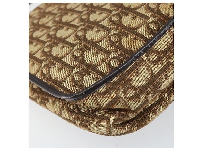 Borsa a Spalla in Tela Trotter Christian Dior Marrone Oro Auth 168939 D'oro - Ansicht 13