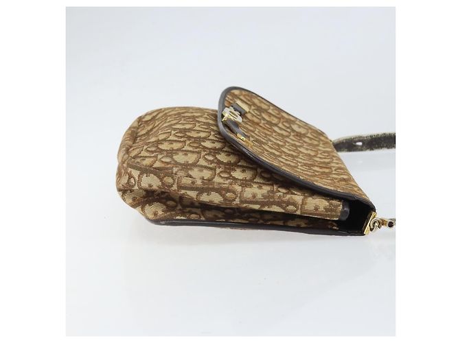 Borsa a Spalla in Tela Trotter Christian Dior Marrone Oro Auth 168939 D'oro - Ansicht 4