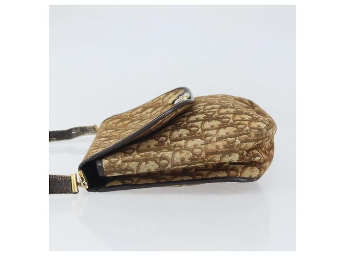 Borsa a Spalla in Tela Trotter Christian Dior Marrone Oro Auth 168939 D'oro - Ansicht 5