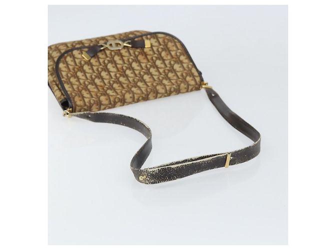 Borsa a Spalla in Tela Trotter Christian Dior Marrone Oro Auth 168939 D'oro - Ansicht 7