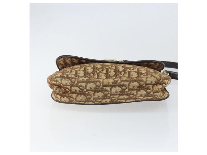 Borsa a Spalla in Tela Trotter Christian Dior Marrone Oro Auth 168939 D'oro - Ansicht 9