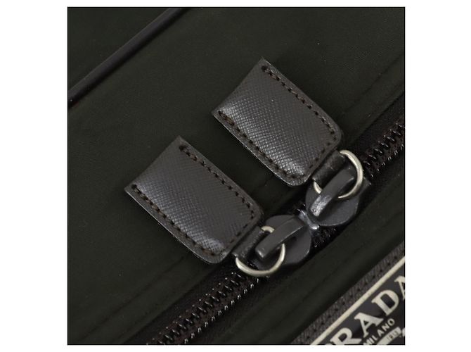 Borsa Boston PRADA in nylon verde argento autentica bs32723 - vista 10
