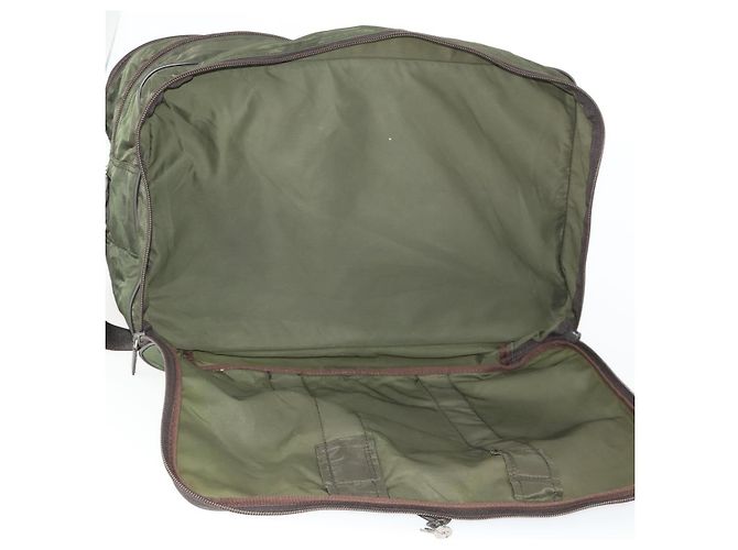Borsa Boston PRADA in nylon verde argento autentica bs32723 - vista 11