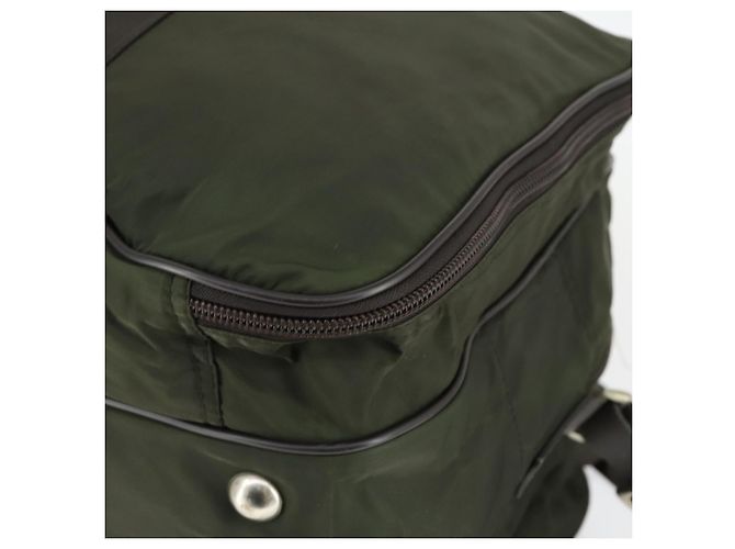 Borsa Boston PRADA in nylon verde argento autentica bs32723 - vista 16