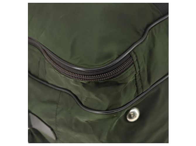 Borsa Boston PRADA in nylon verde argento autentica bs32723 - vista 17