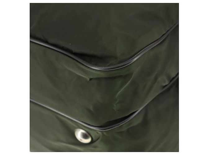 Borsa Boston PRADA in nylon verde argento autentica bs32723 - vista 18