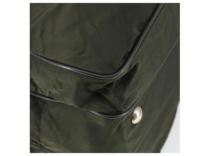 Borsa Boston PRADA in nylon verde argento autentica bs32723 - vista 19