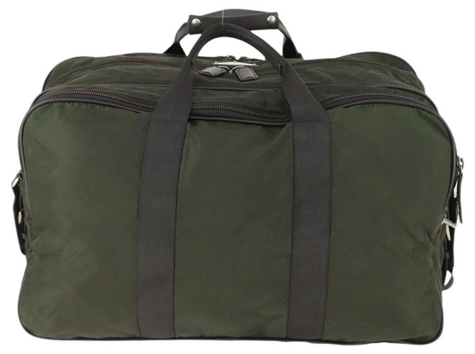 Borsa Boston PRADA in nylon verde argento autentica bs32723 - vista 2