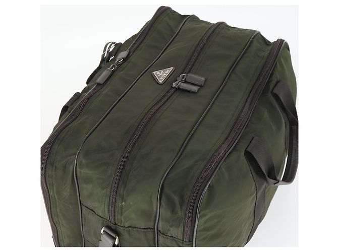 Borsa Boston PRADA in nylon verde argento autentica bs32723 - vista 6