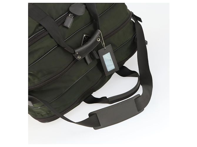 Borsa Boston PRADA in nylon verde argento autentica bs32723 - vista 7