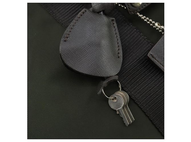 Borsa Boston PRADA in nylon verde argento autentica bs32723 - vista 9