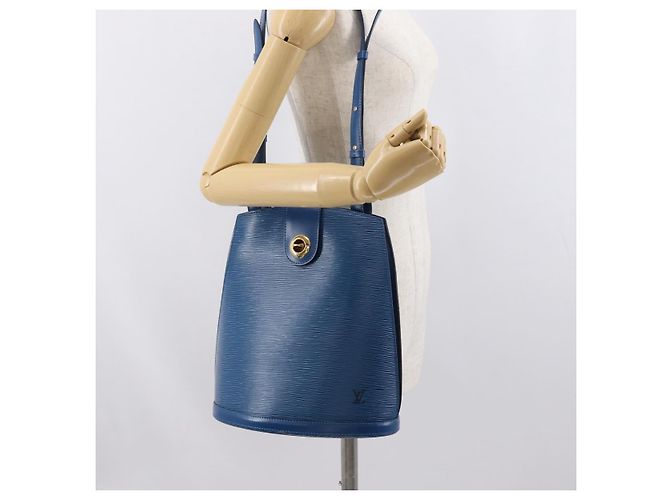 LOUIS VUITTON Borsa a Spalla Epi Cluny Blu M52255 LV Auth 171088 - vista 23