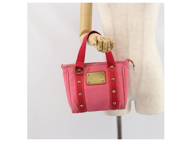 LOUIS VUITTON Antigua Cabas PM Borsa a Mano Rosso Rosa M40088 LV Auth ka2366 - vista 21