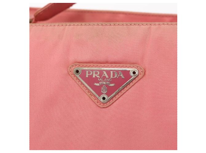 PRADA Nylon Tote Bag Rosa Silber Auth BA10488 Pink - Ansicht 10