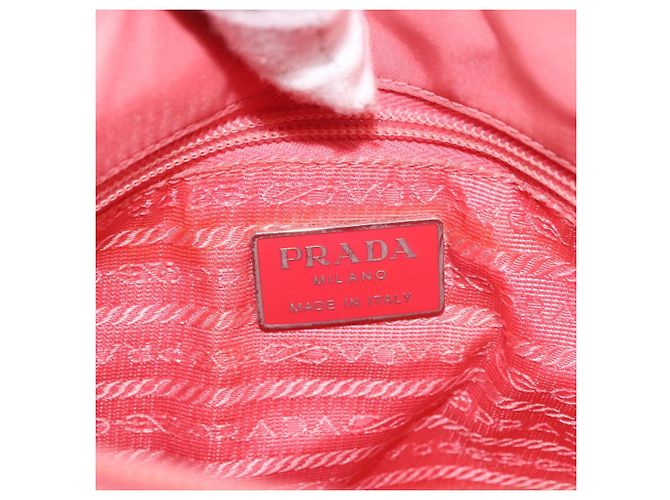 PRADA Nylon Tote Bag Rosa Silber Auth BA10488 Pink - Ansicht 17