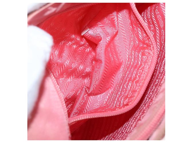 PRADA Nylon Tote Bag Rosa Silber Auth BA10488 Pink - Ansicht 26