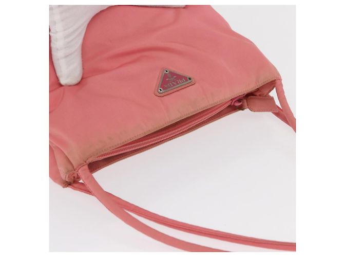 PRADA Nylon Tote Bag Rosa Silber Auth BA10488 Pink - Ansicht 6