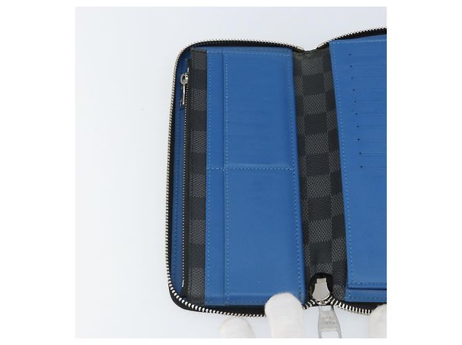 LOUIS VUITTON Cartera Zippy Vertical Damier Graphite Larga Auth LV 169951 Damier ebene - vista 18