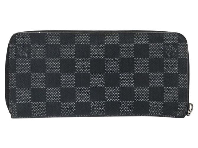 LOUIS VUITTON Cartera Zippy Vertical Damier Graphite Larga Auth LV 169951 Damier ebene - vista 2