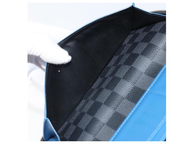 LOUIS VUITTON Cartera Zippy Vertical Damier Graphite Larga Auth LV 169951 Damier ebene - vista 20