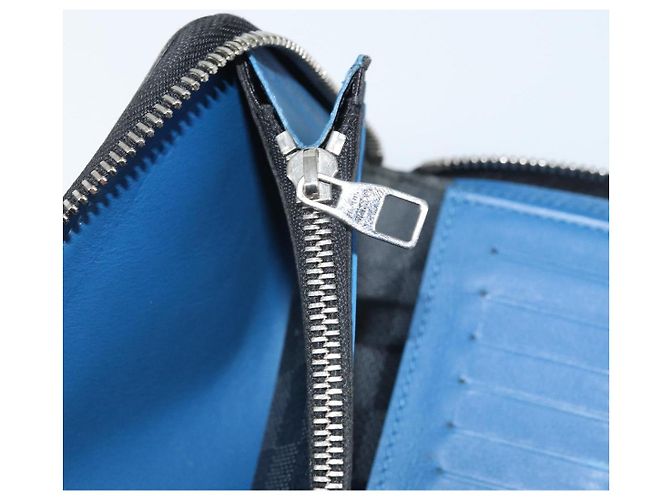 LOUIS VUITTON Cartera Zippy Vertical Damier Graphite Larga Auth LV 169951 Damier ebene - vista 22