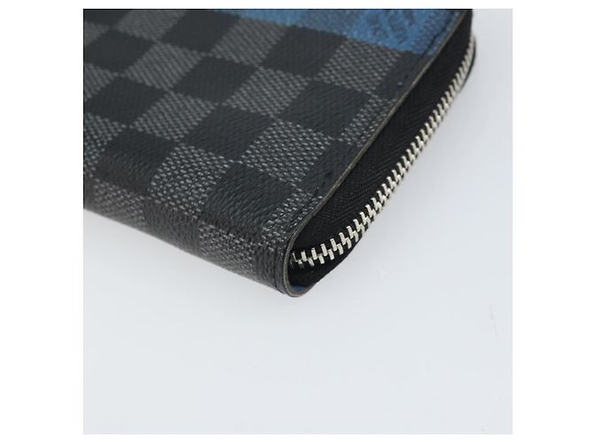 LOUIS VUITTON Cartera Zippy Vertical Damier Graphite Larga Auth LV 169951 Damier ebene - vista 7