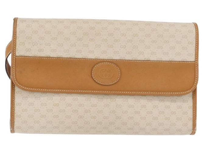 Gucci Borsa a Spalla Micro GG Supreme PVC Avorio Oro 004 14 0264 Auth BA10604 D'oro Crudo - vista 13