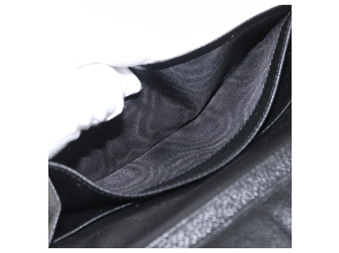 PRADA Lange Geldbörse Leder Schwarz Auth 169955V - Ansicht 10