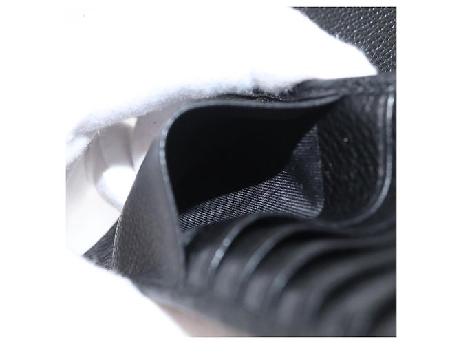 PRADA Lange Geldbörse Leder Schwarz Auth 169955V - Ansicht 11