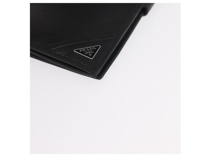 PRADA Lange Geldbörse Leder Schwarz Auth 169955V - Ansicht 14