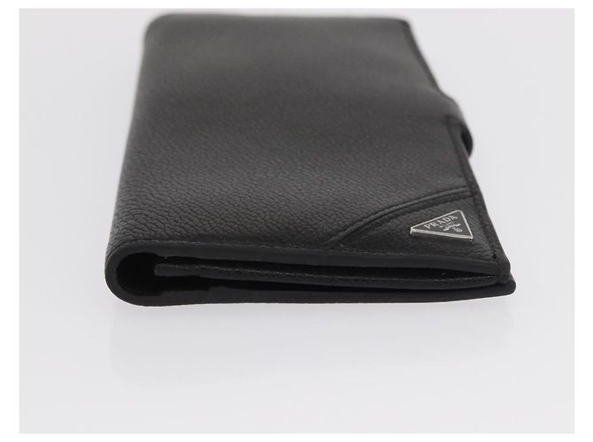 PRADA Lange Geldbörse Leder Schwarz Auth 169955V - Ansicht 6